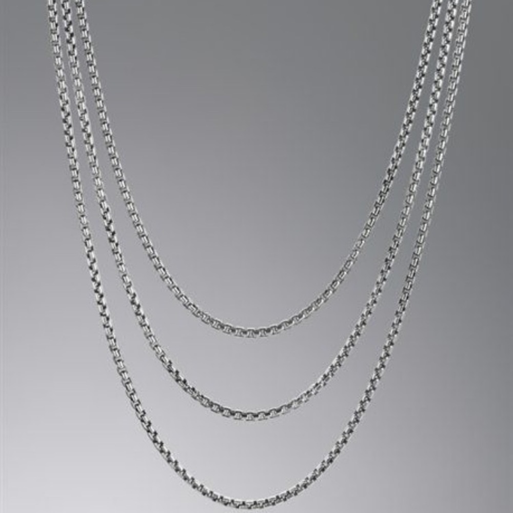 David Yurman 72” Box Chain Necklace